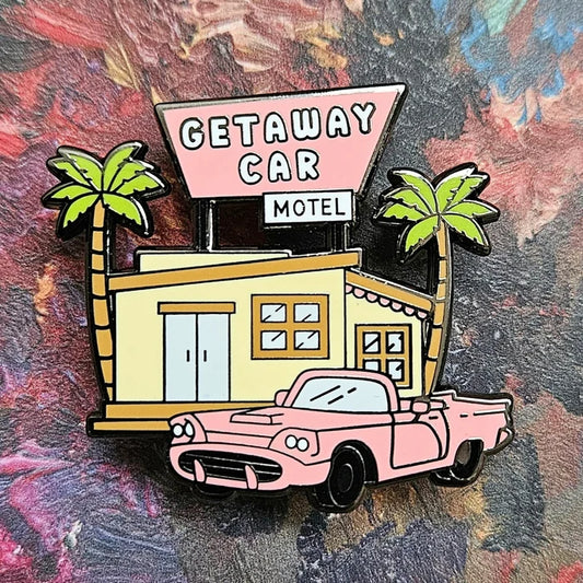 Getaway Car Motel Enamel Pin