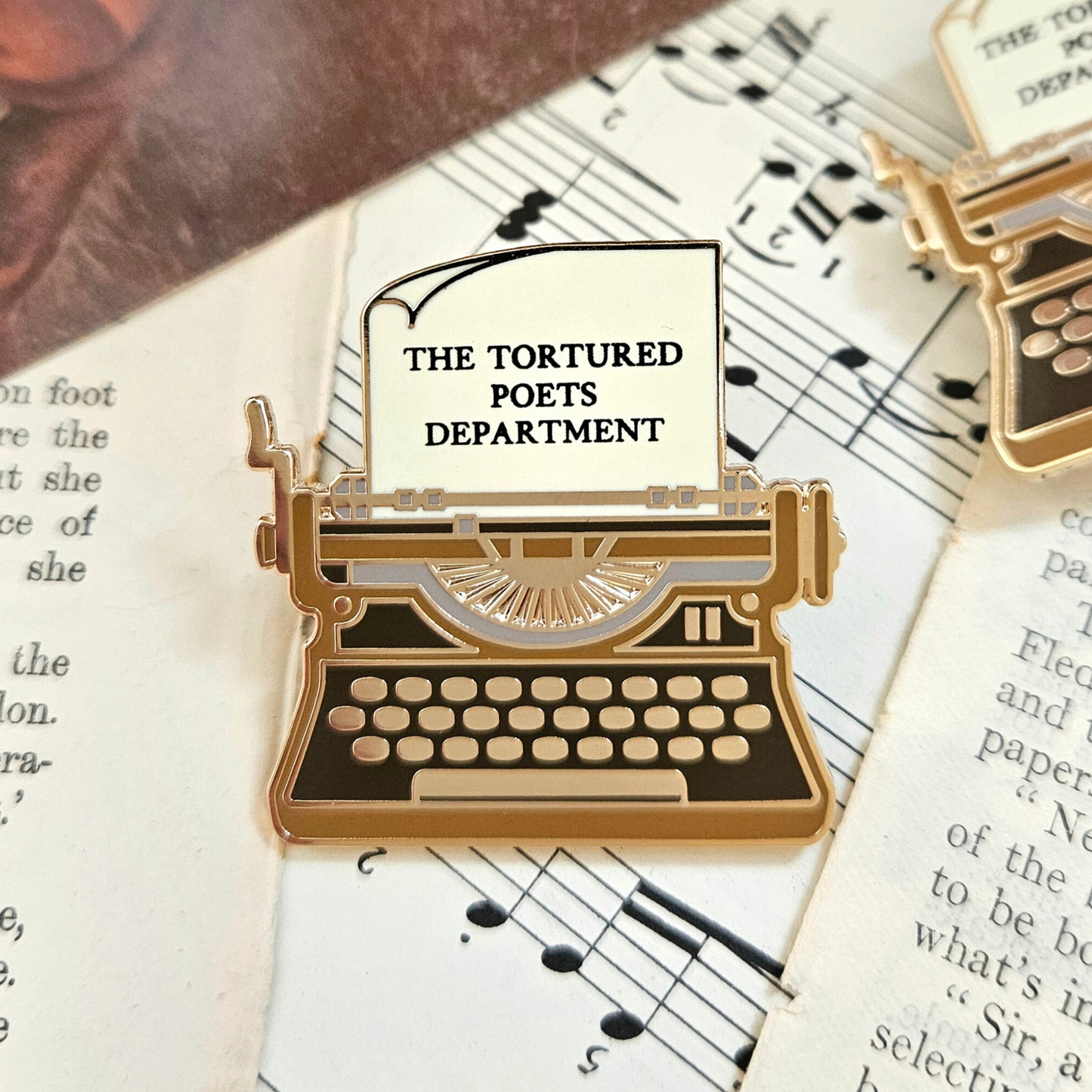 TTPD Typewriter Enamel Pin