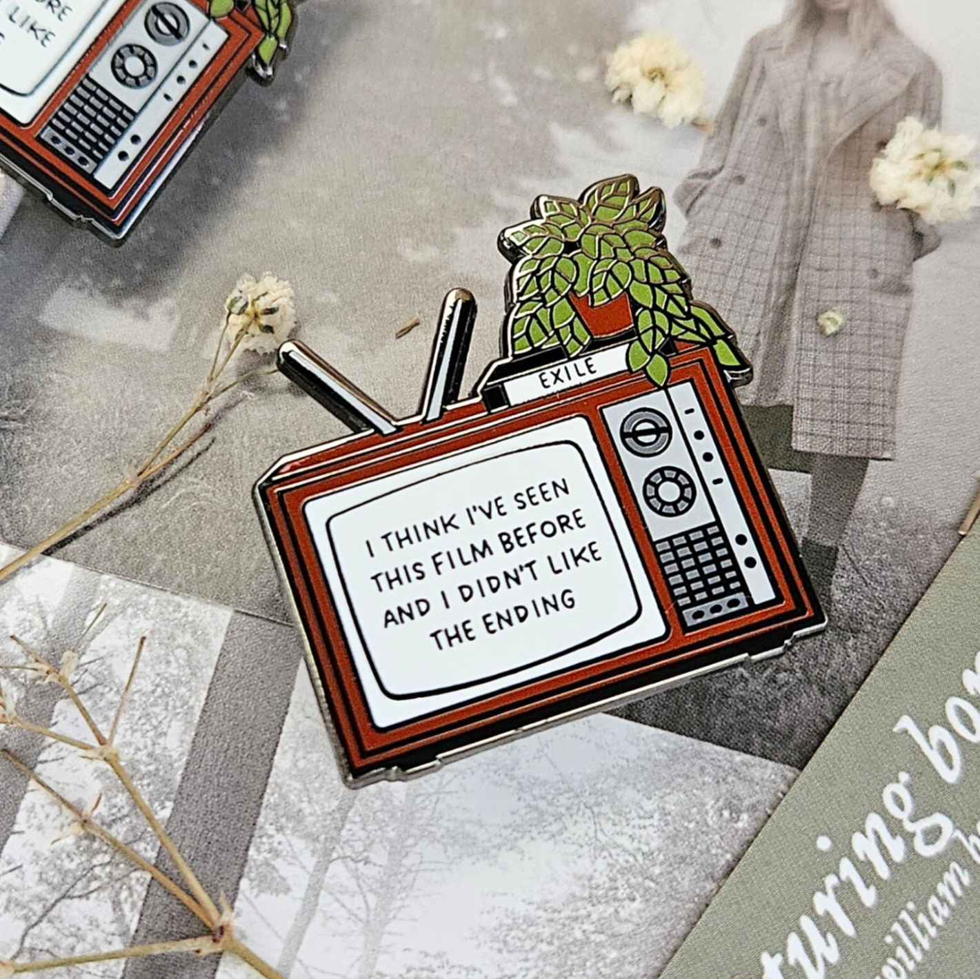 Exile Vintage Tv Enamel Pin