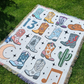 Cowboy Boot Woven Blanket (darker purple)