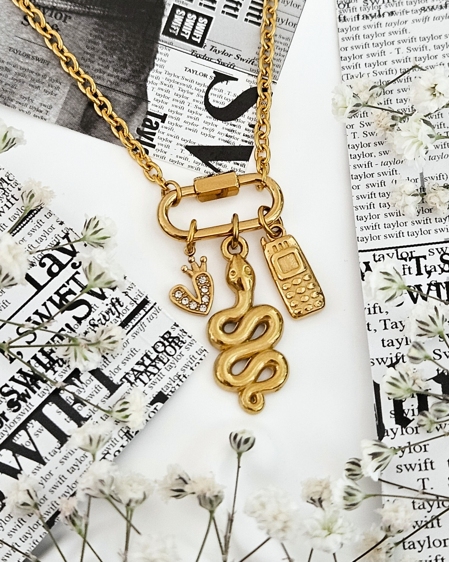 Snake Charm Necklace