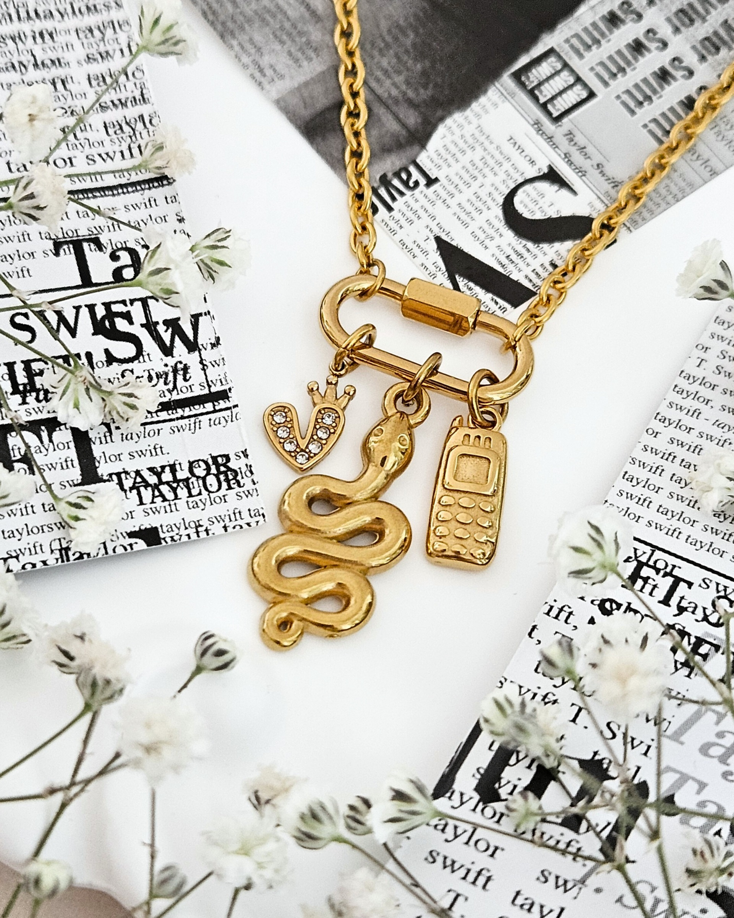 Snake Charm Necklace