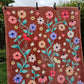 Acoustic Piano Flowers Fleece Blanket