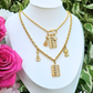 Acoustic Set Piano Charm Necklaces (Gold)