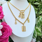 Acoustic Set Piano Charm Necklaces (Gold)