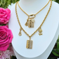 Acoustic Set Piano Charm Necklaces (Gold)
