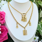 Acoustic Set Piano Charm Necklaces (Gold)