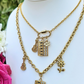 Acoustic Set Piano Charm Necklaces (Gold)