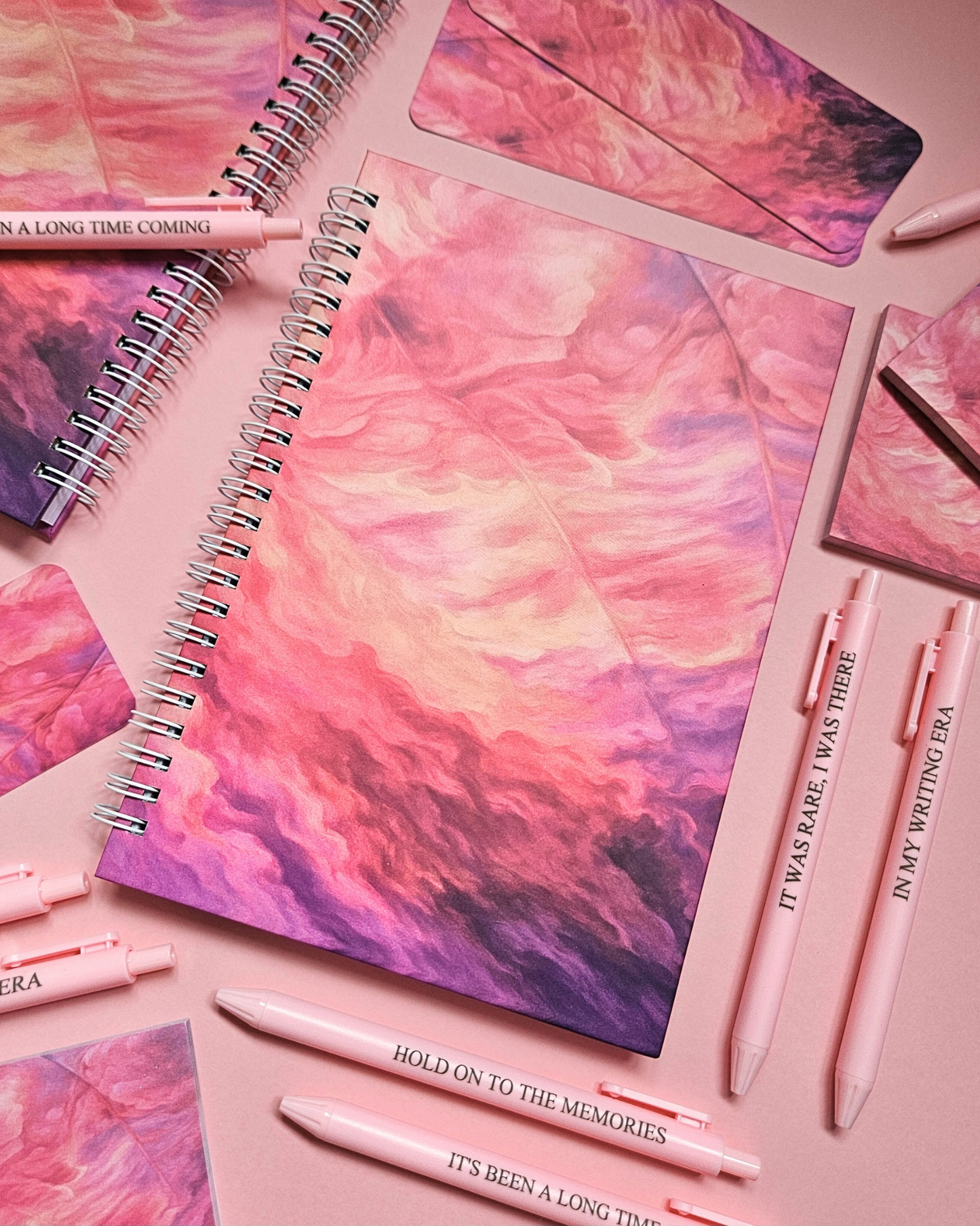 Fan Shell Notebook/Sticky Notes/Bookmarks/Pens