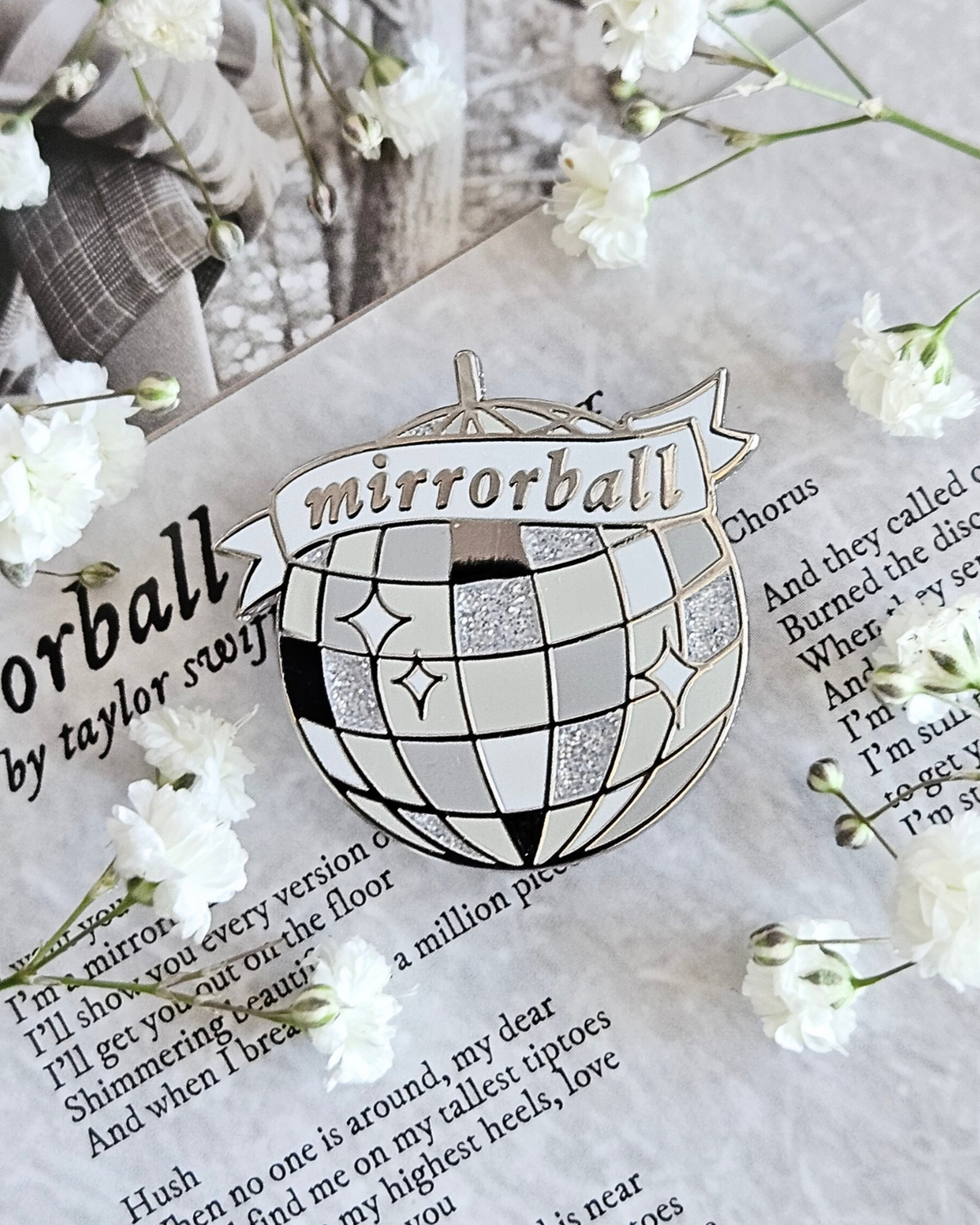 Mirrorball Enamel Pin