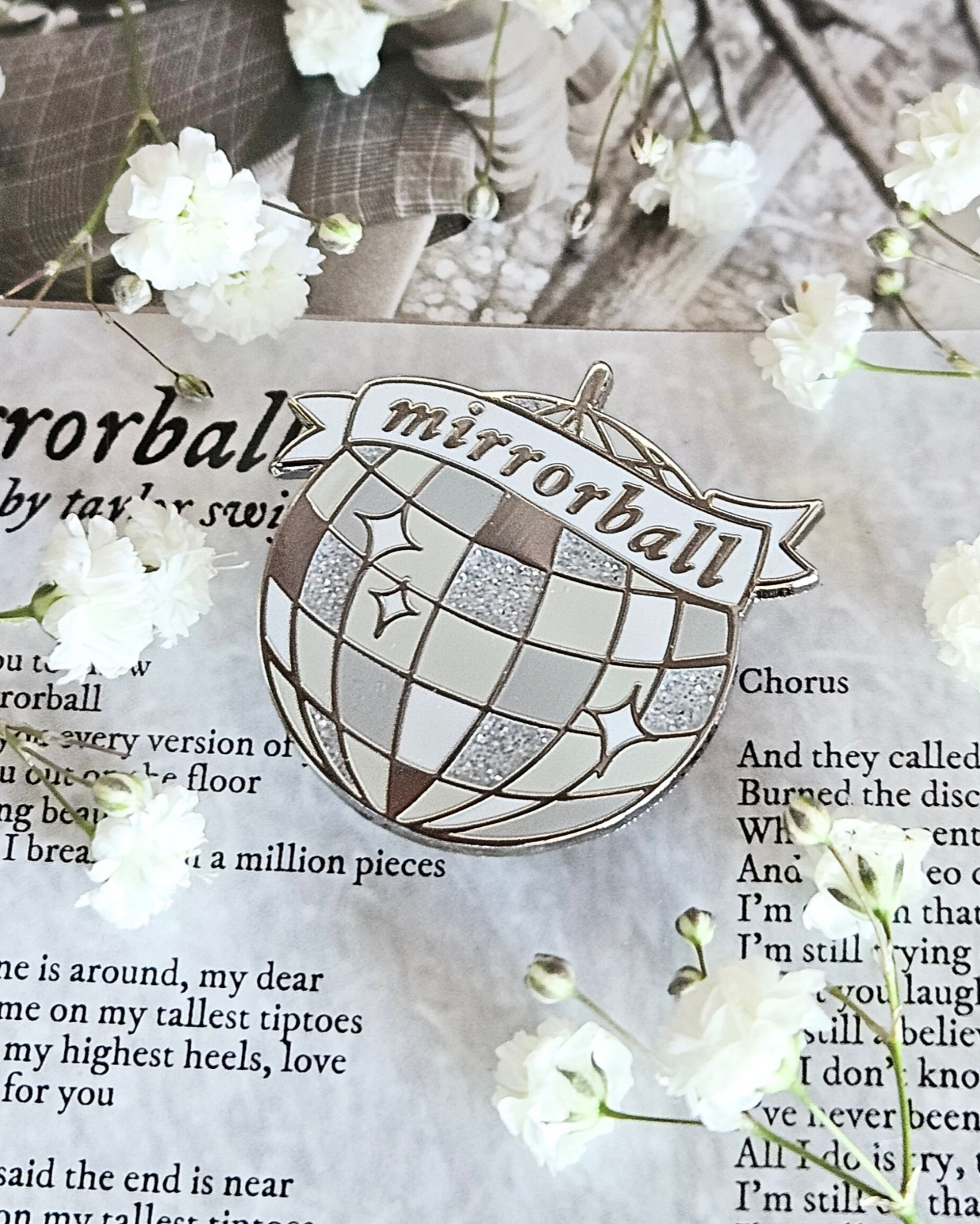 Mirrorball Enamel Pin