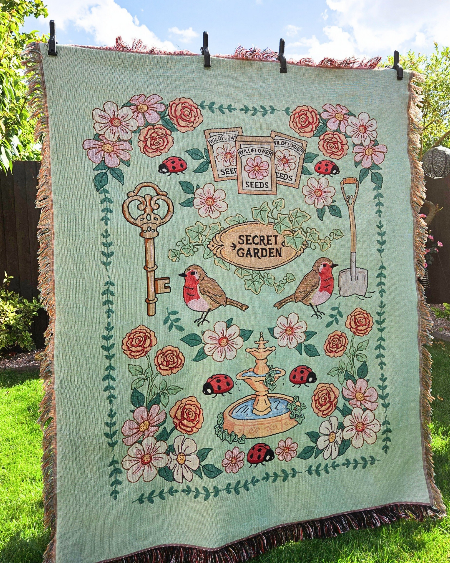 Secret Garden Woven Blanket