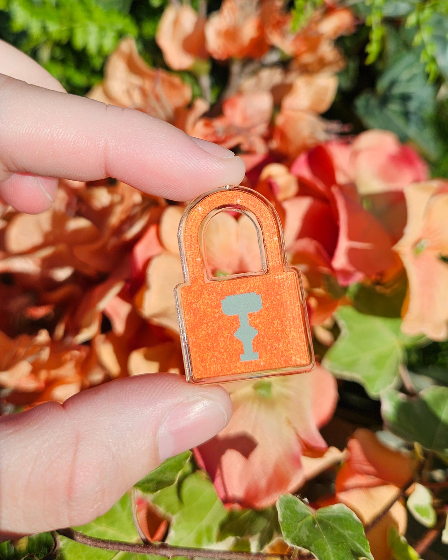Stage Padlock Acrylic Pin