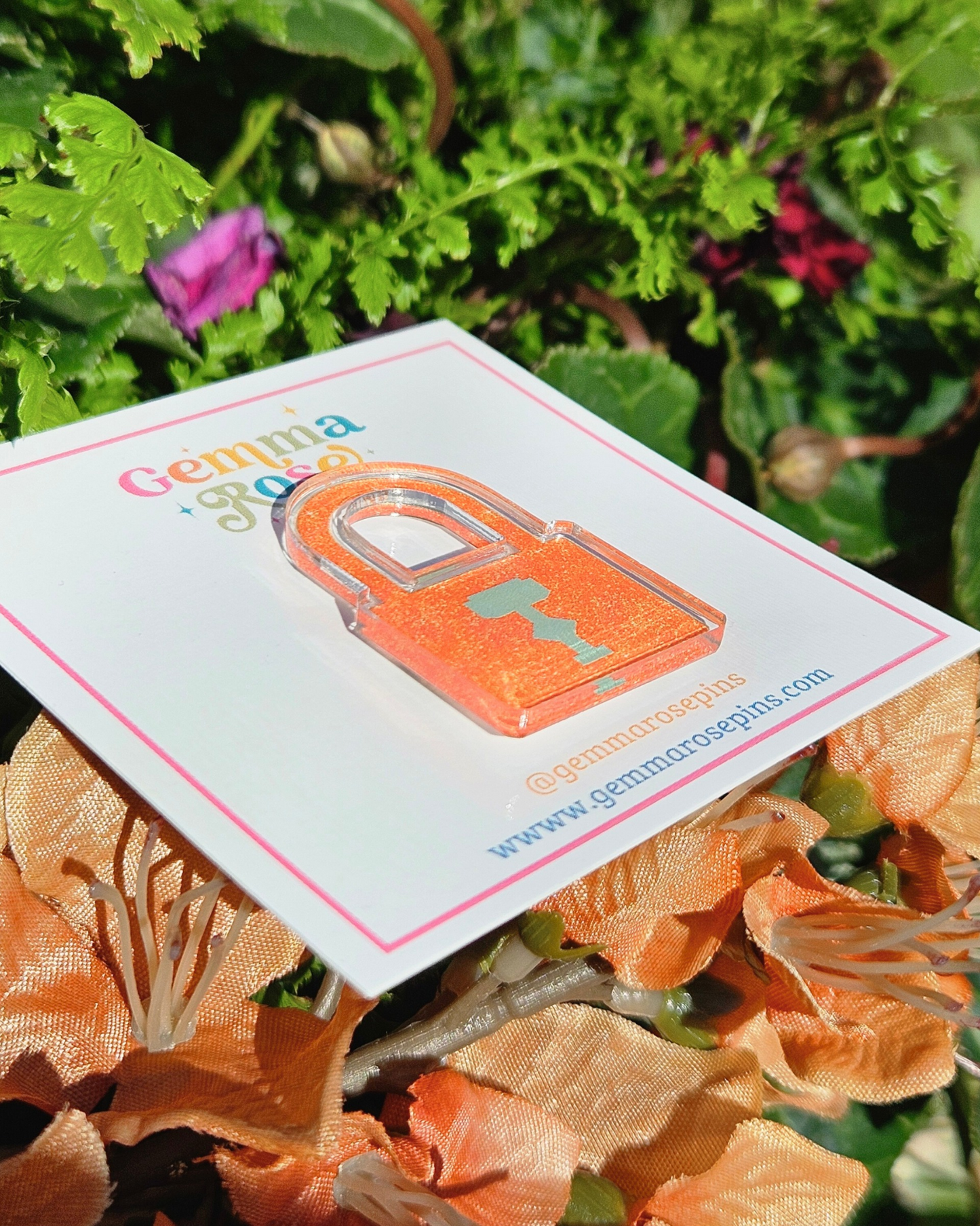 Stage Padlock Acrylic Pin