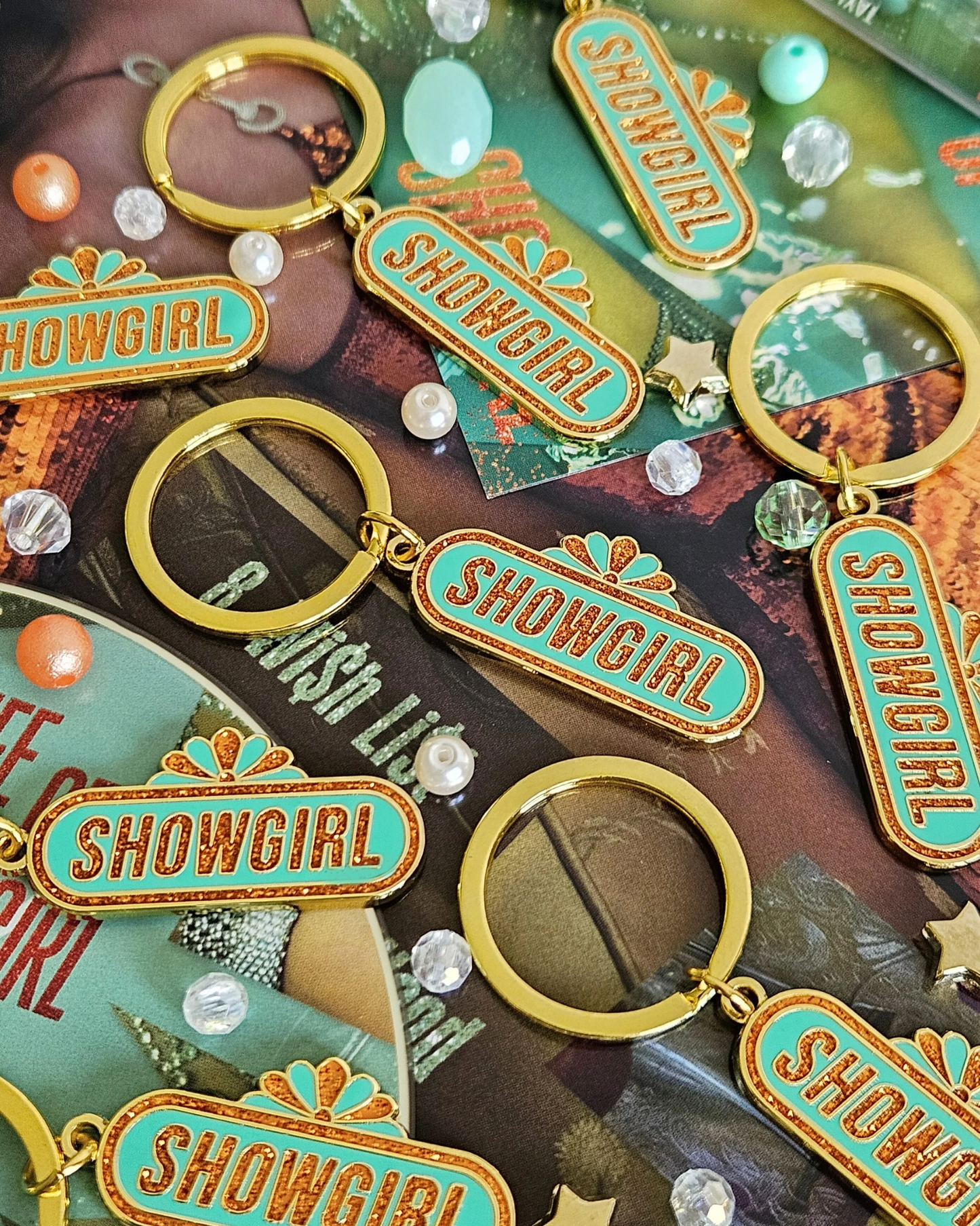 Showgirl Enamel Keychain