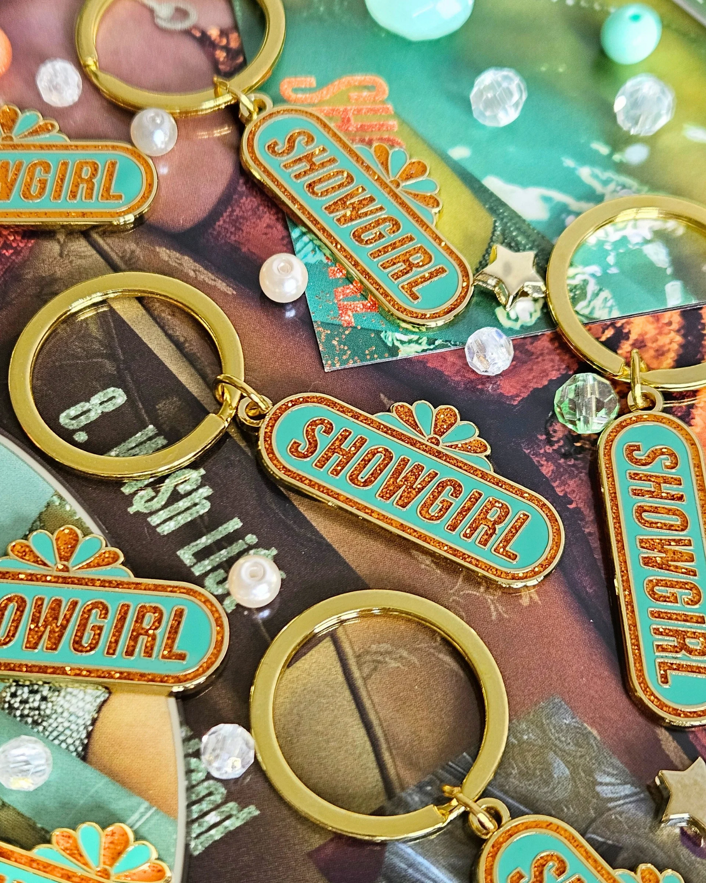Showgirl Enamel Keychain