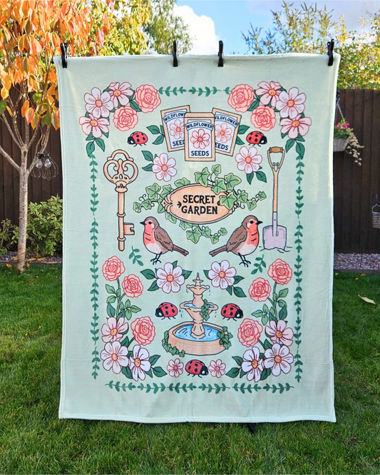 Secret Garden Fleece Blanket