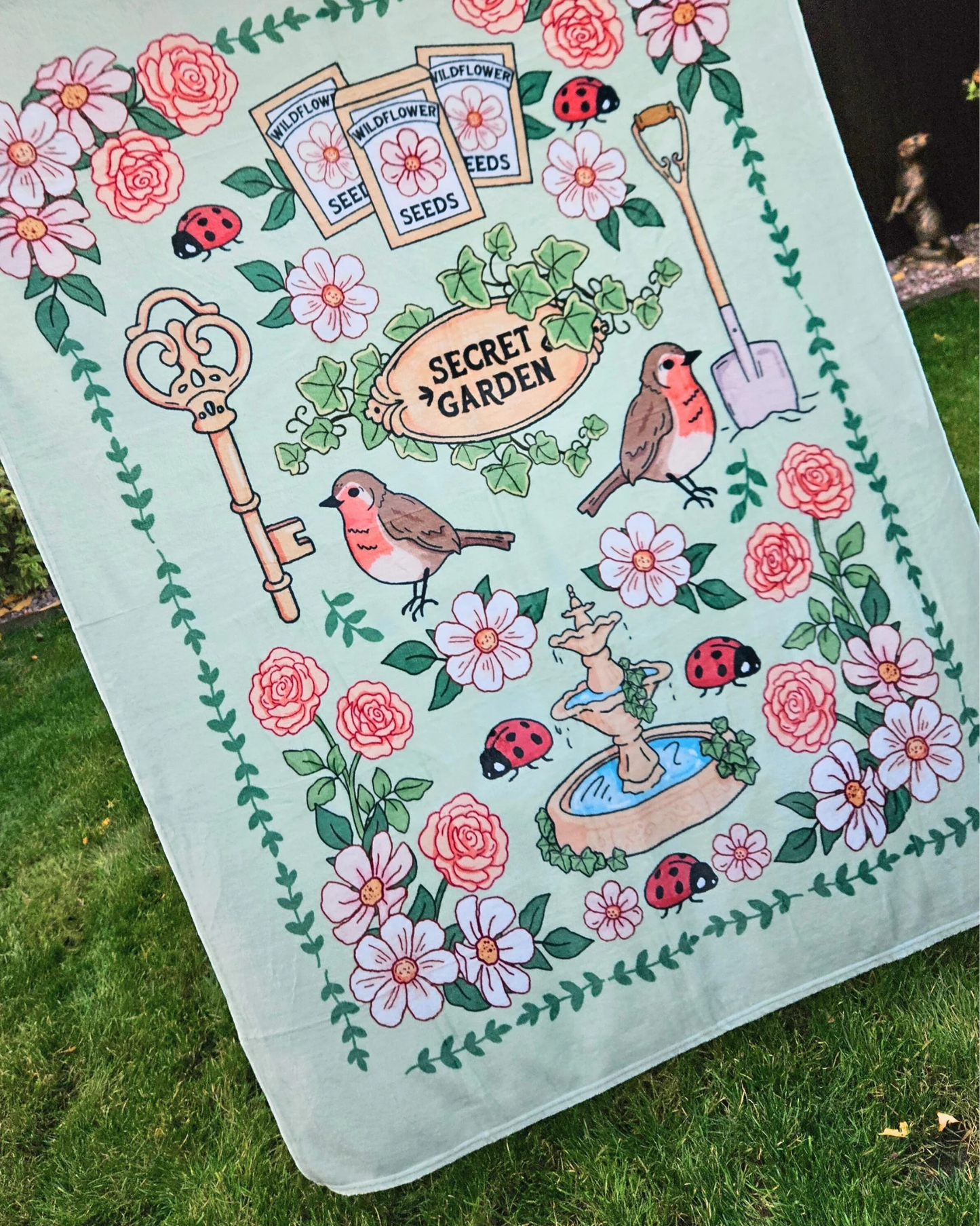 Secret Garden Fleece Blanket