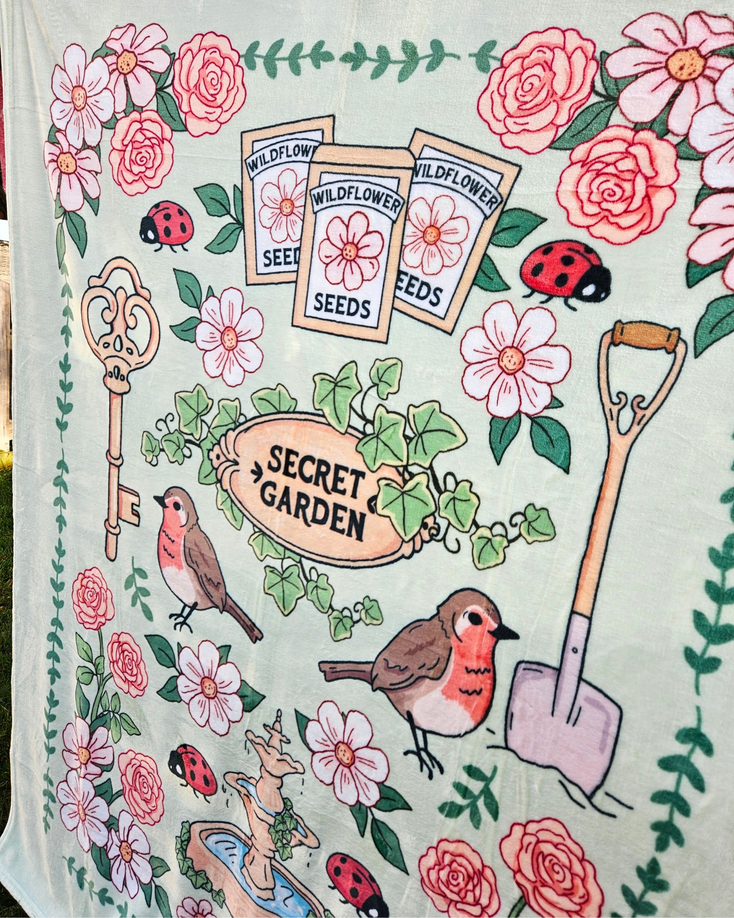 Secret Garden Fleece Blanket