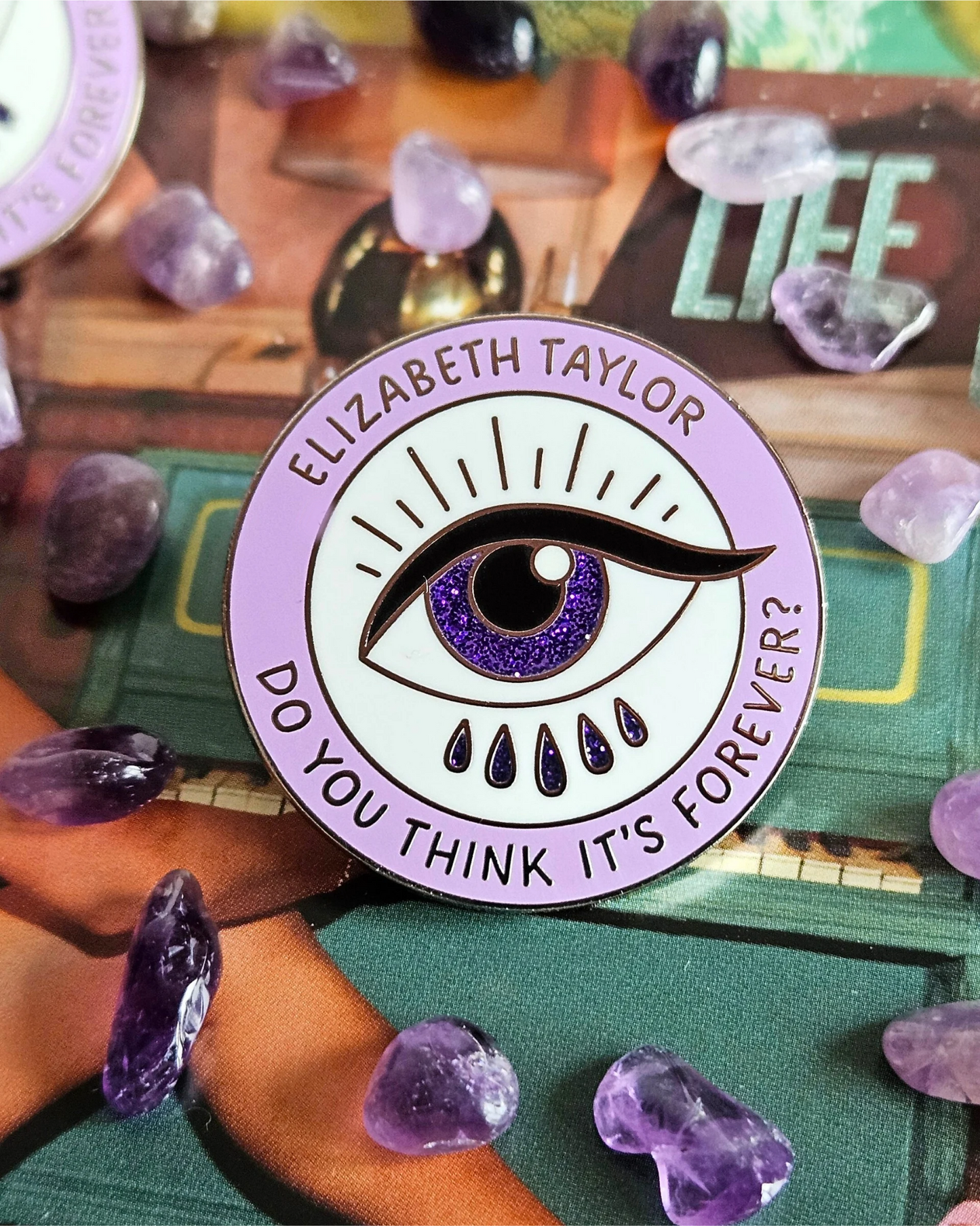 Elizabeth Taylor Enamel Pin