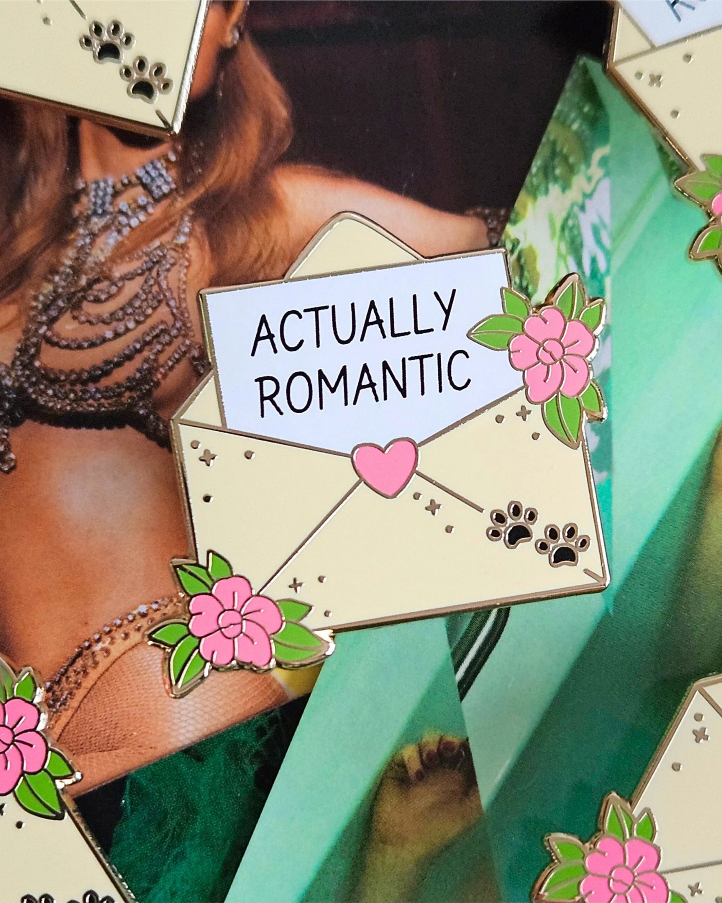 Actually Romantic Letter Enamel Pin