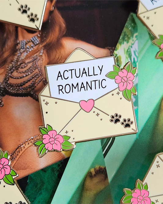 Actually Romantic Letter Enamel Pin