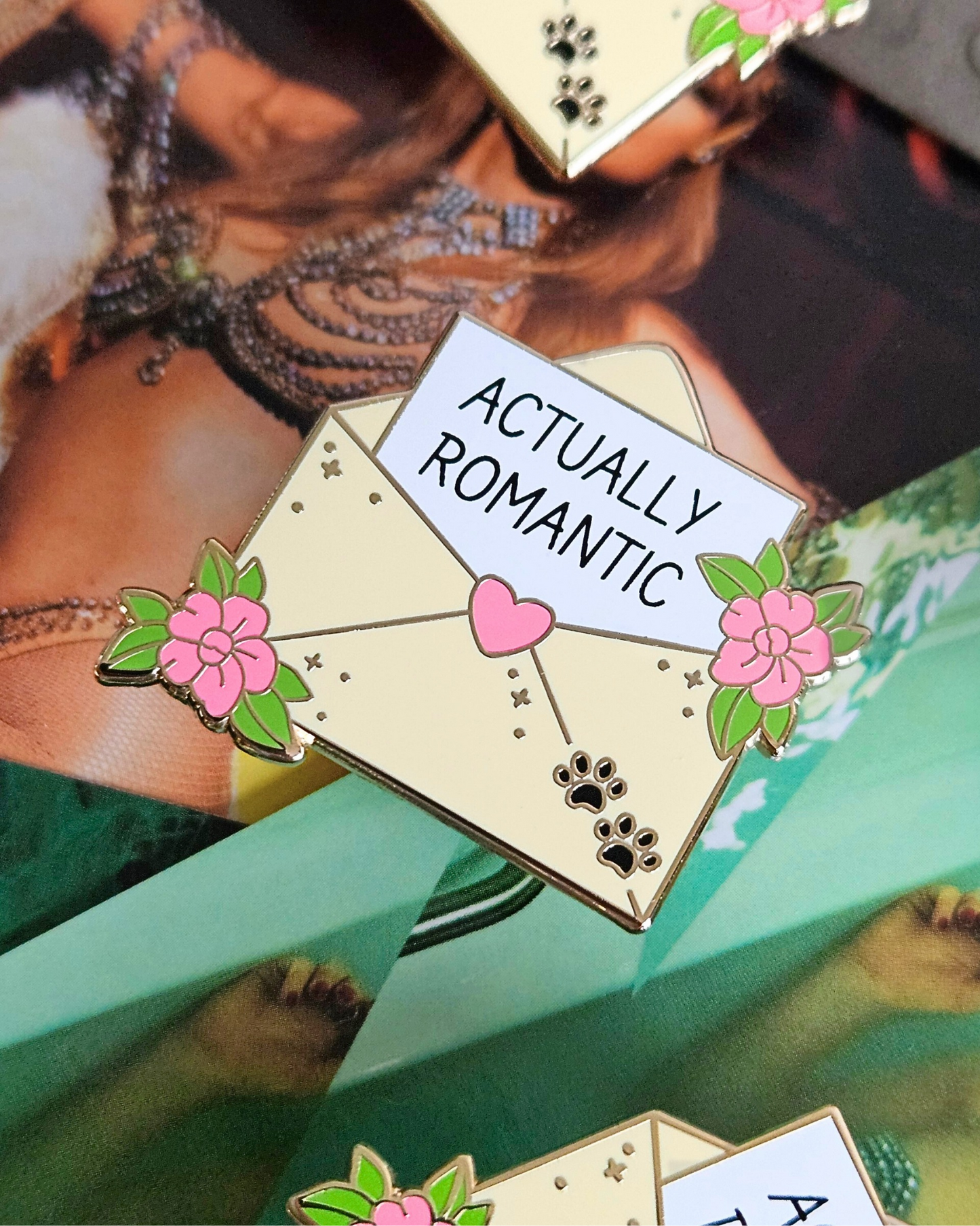 Actually Romantic Letter Enamel Pin