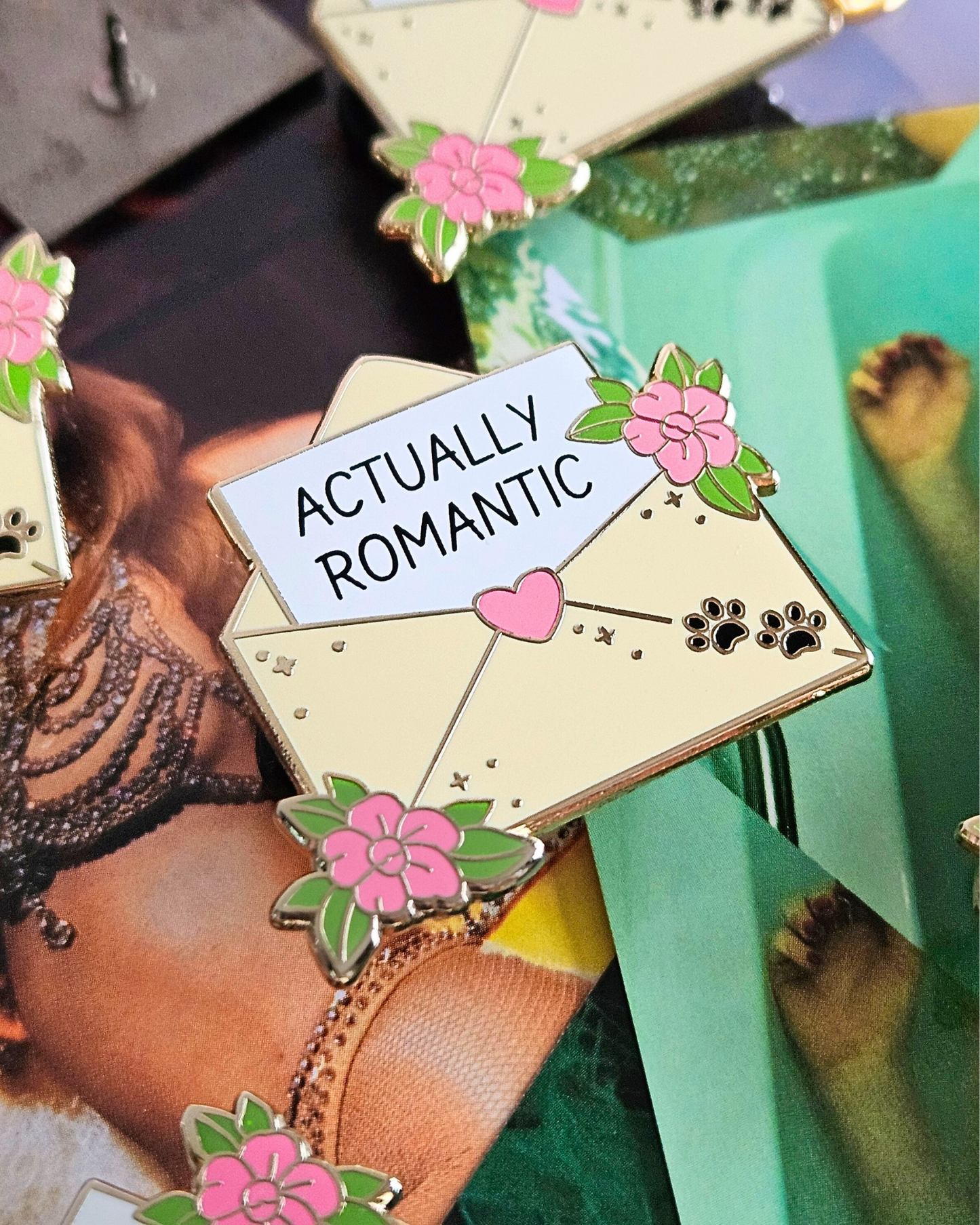Actually Romantic Letter Enamel Pin