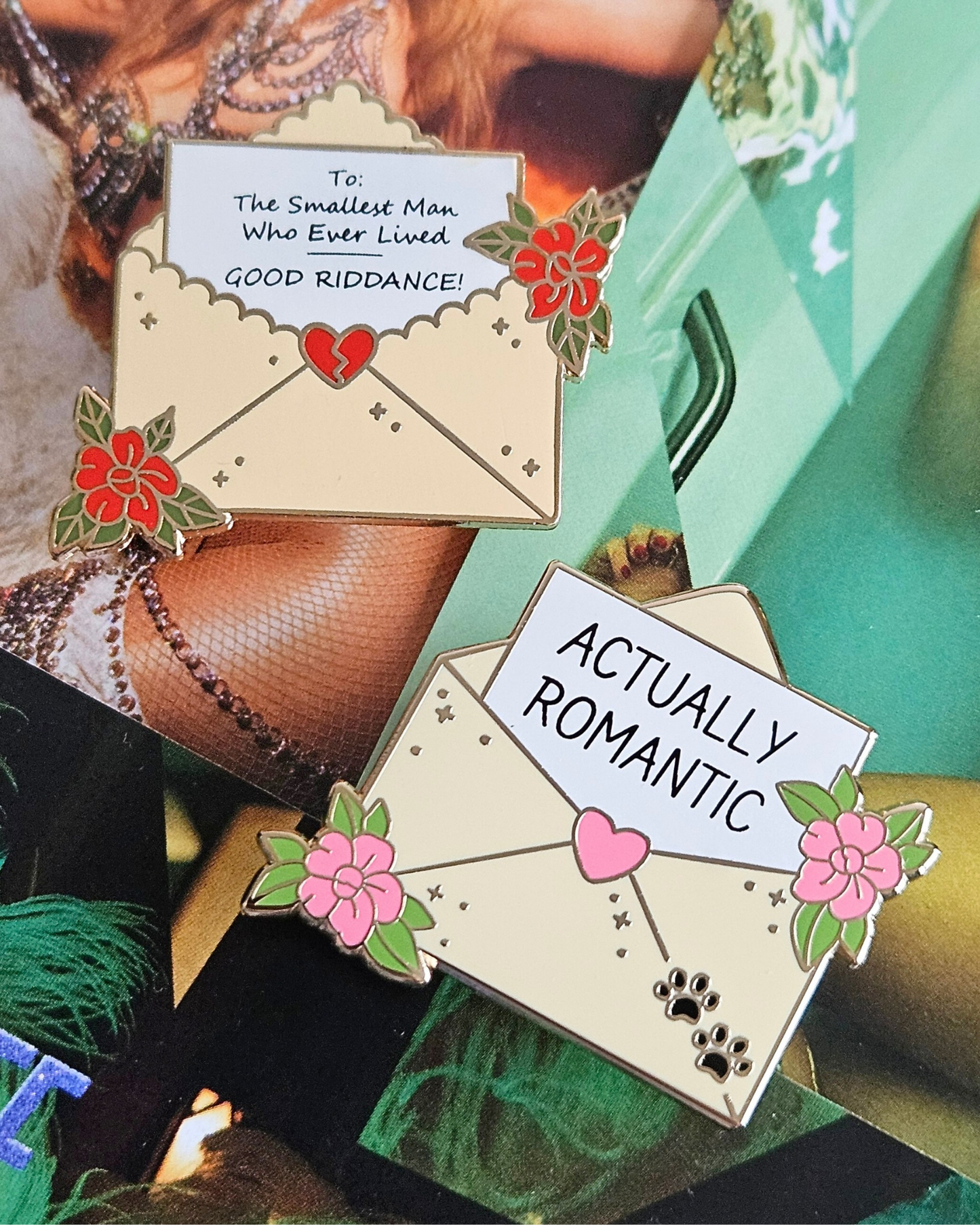 Actually Romantic Letter Enamel Pin