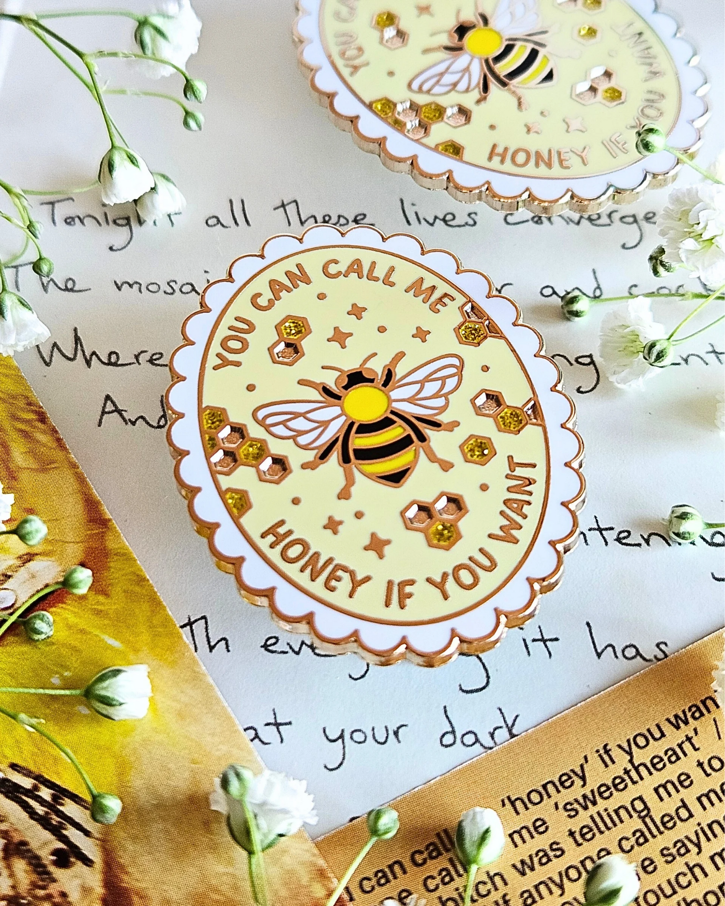 Honey Enamel Pin