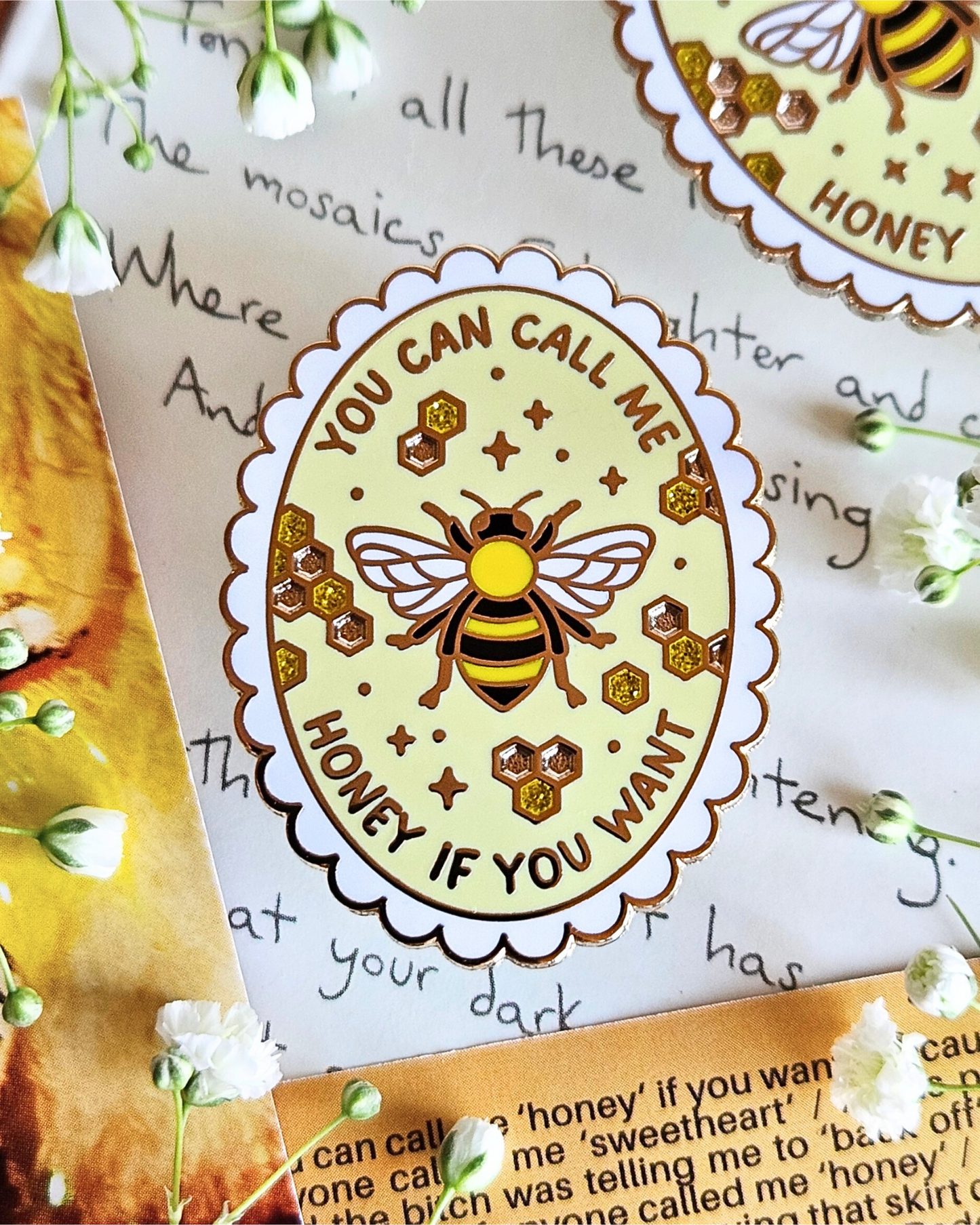 Honey Enamel Pin