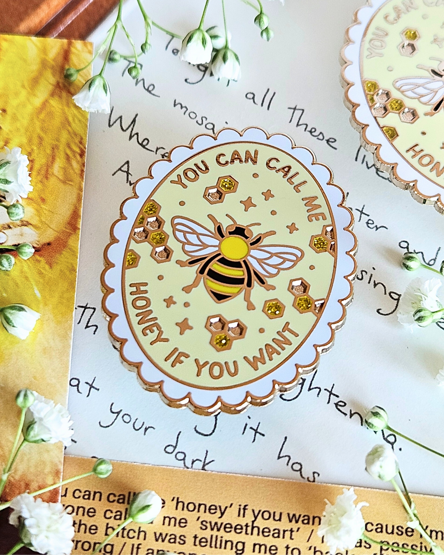 Honey Enamel Pin