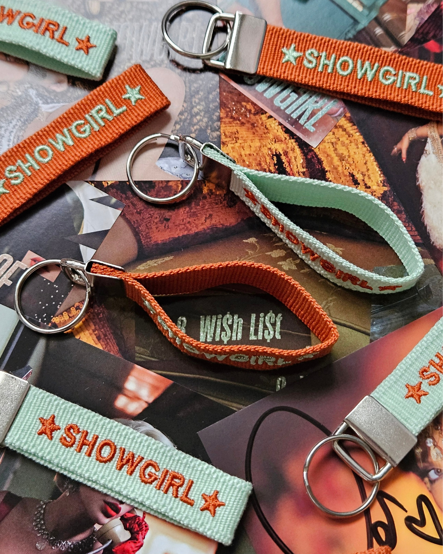 Showgirl Embroidered Keychain