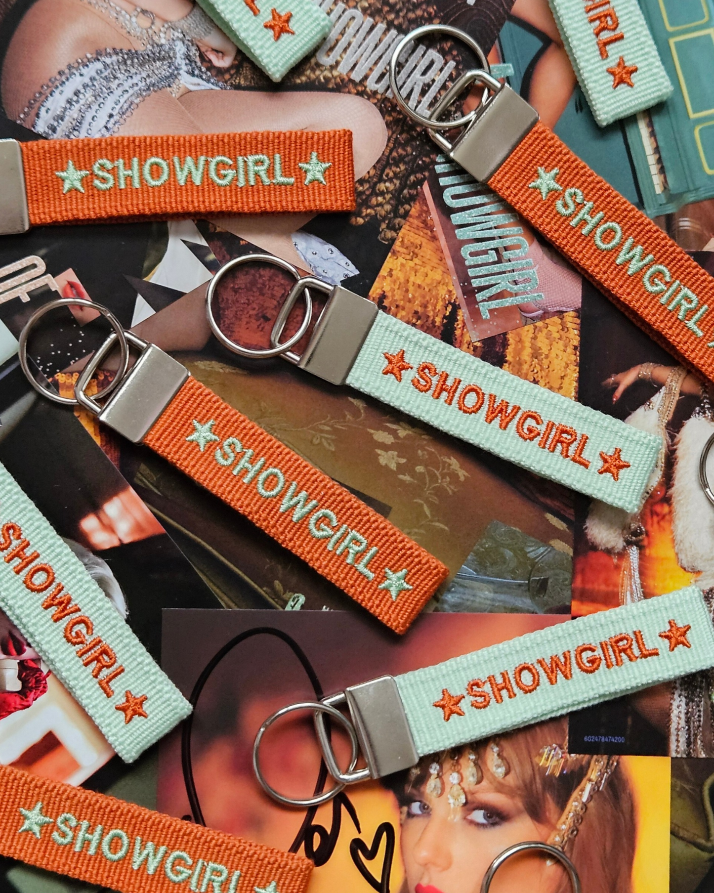 Showgirl Embroidered Keychain