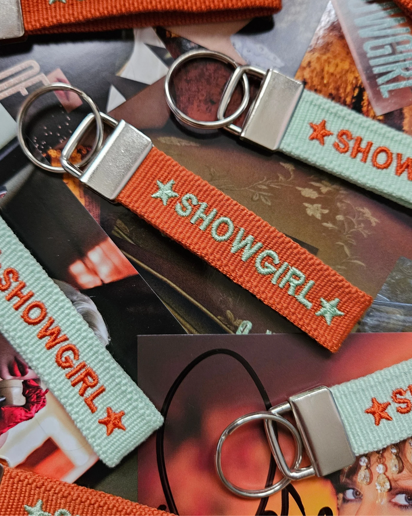 Showgirl Embroidered Keychain