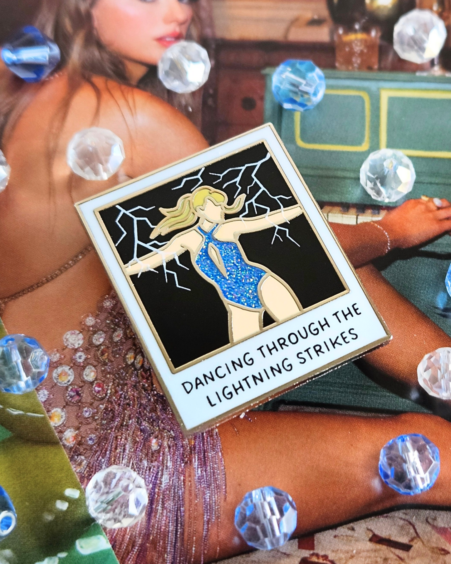 Dancing Through The Lightning Stikes Enamel Pin