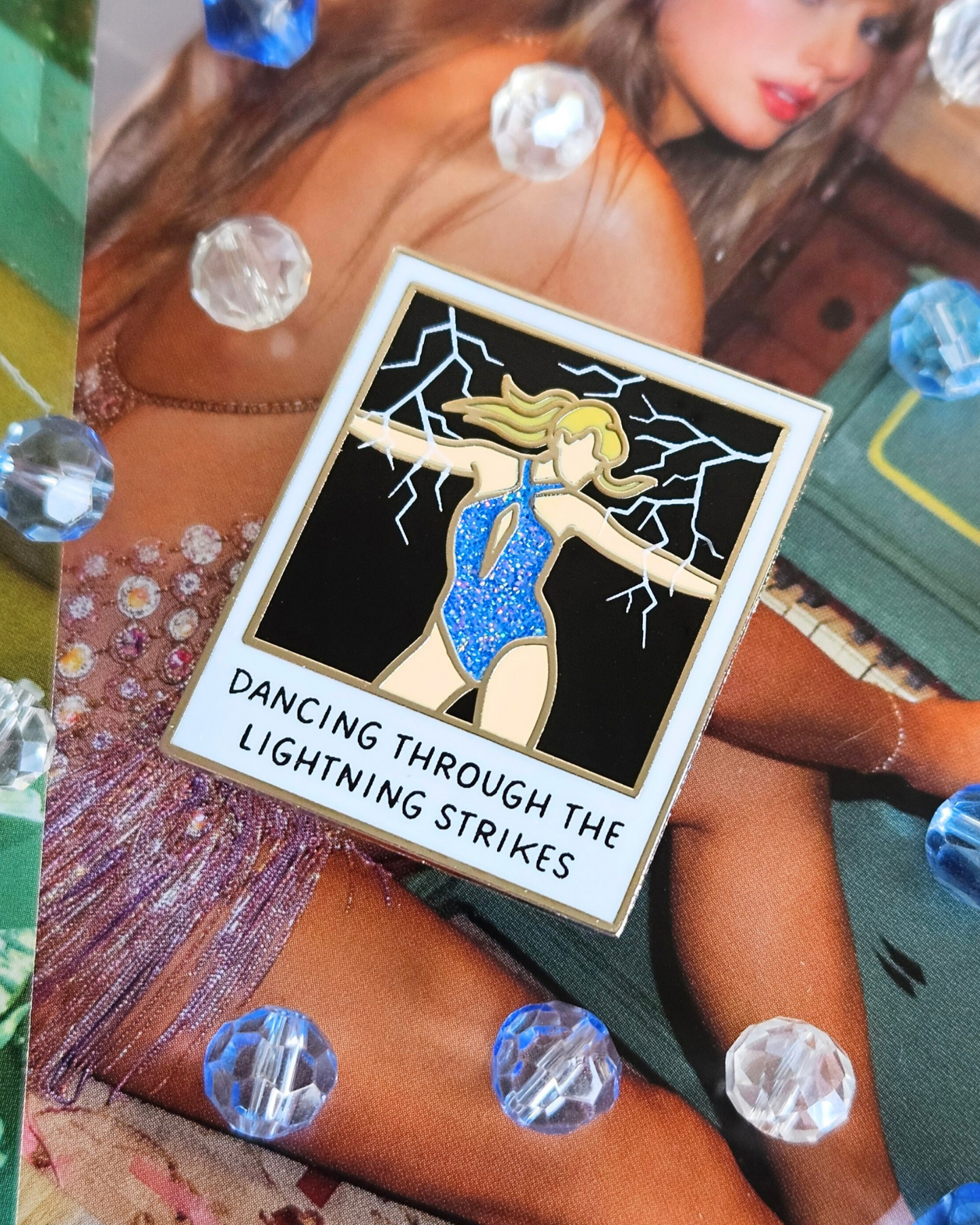 Dancing Through The Lightning Stikes Enamel Pin