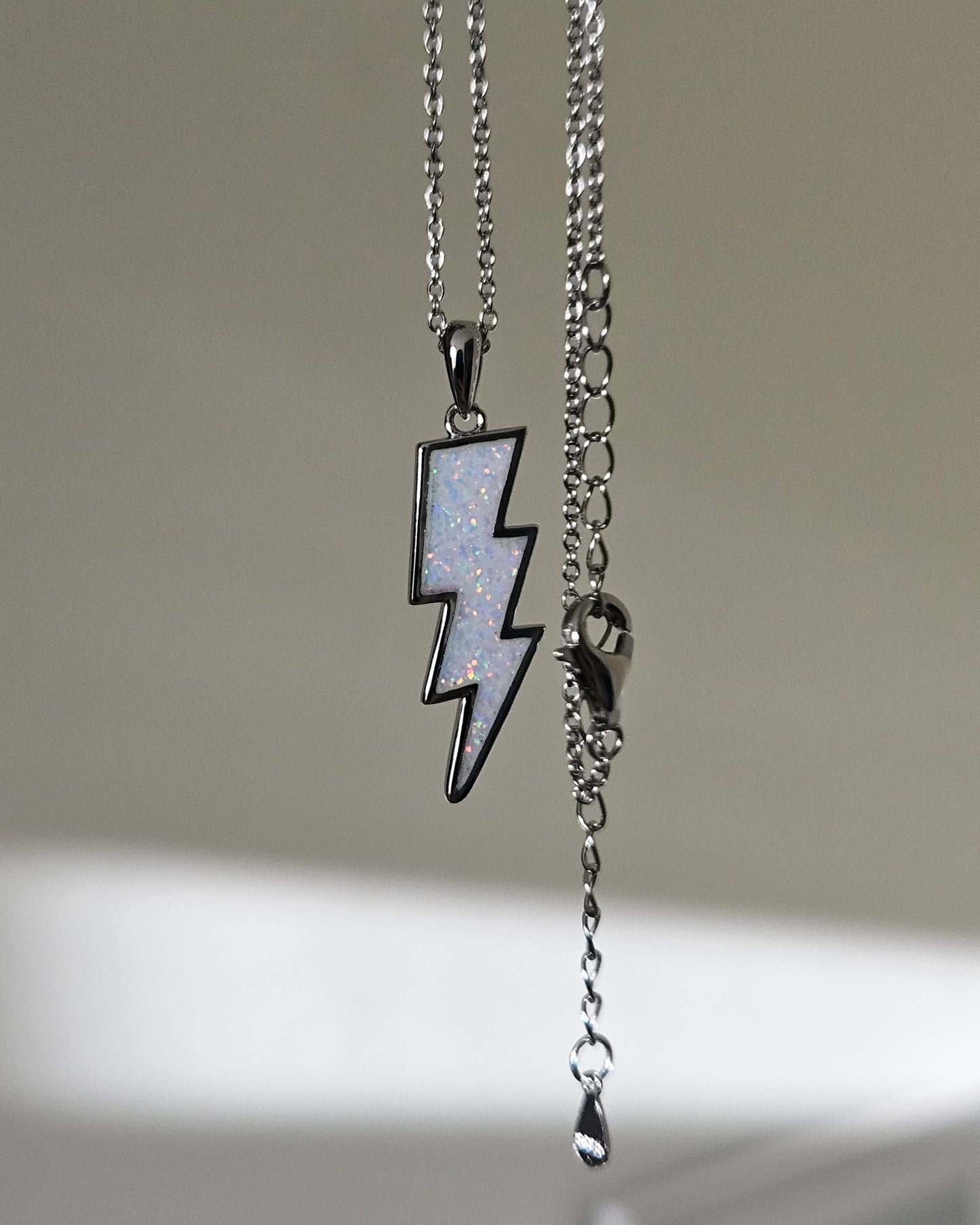 Opalite Lightning Bolt Necklace