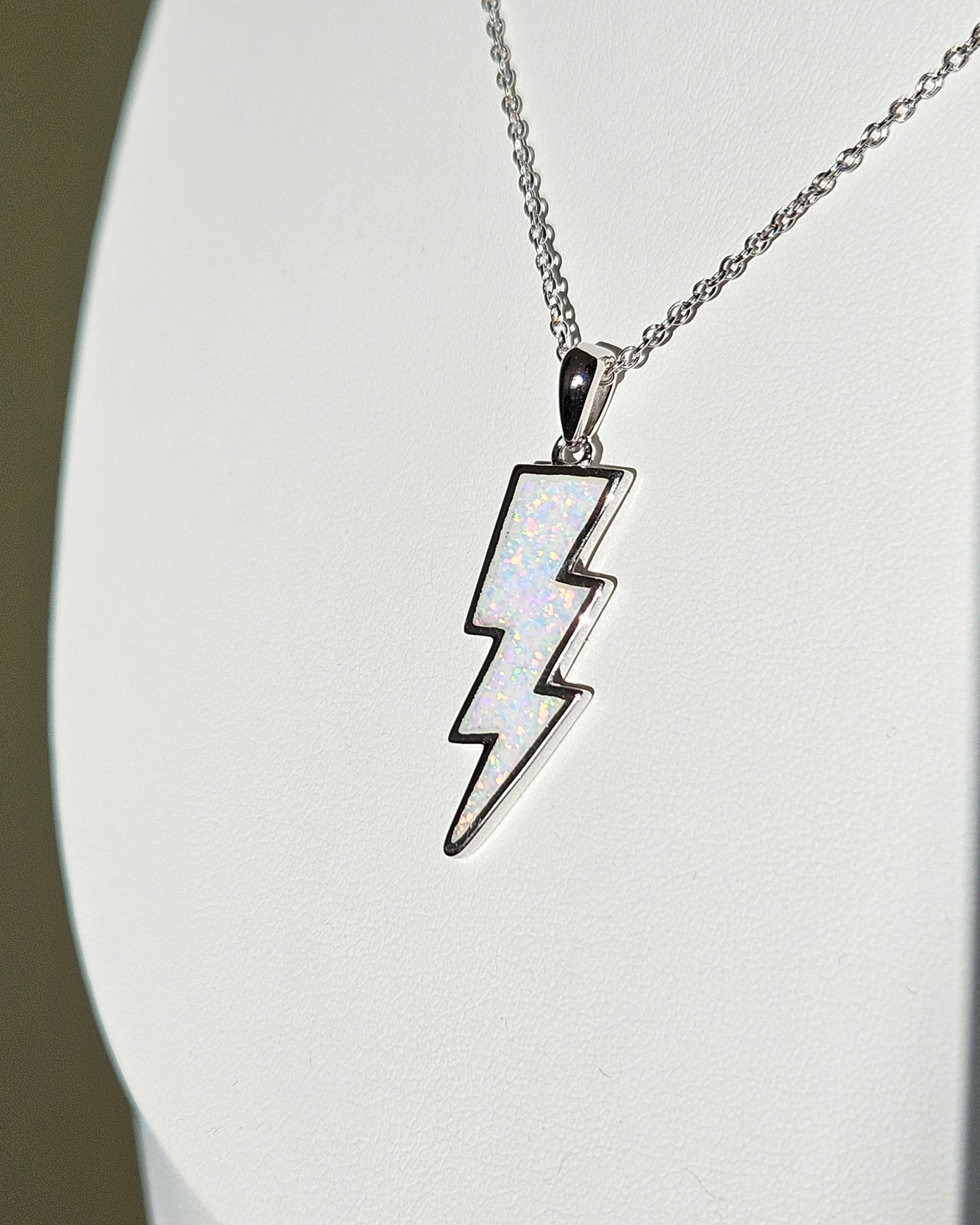 Opalite Lightning Bolt Necklace