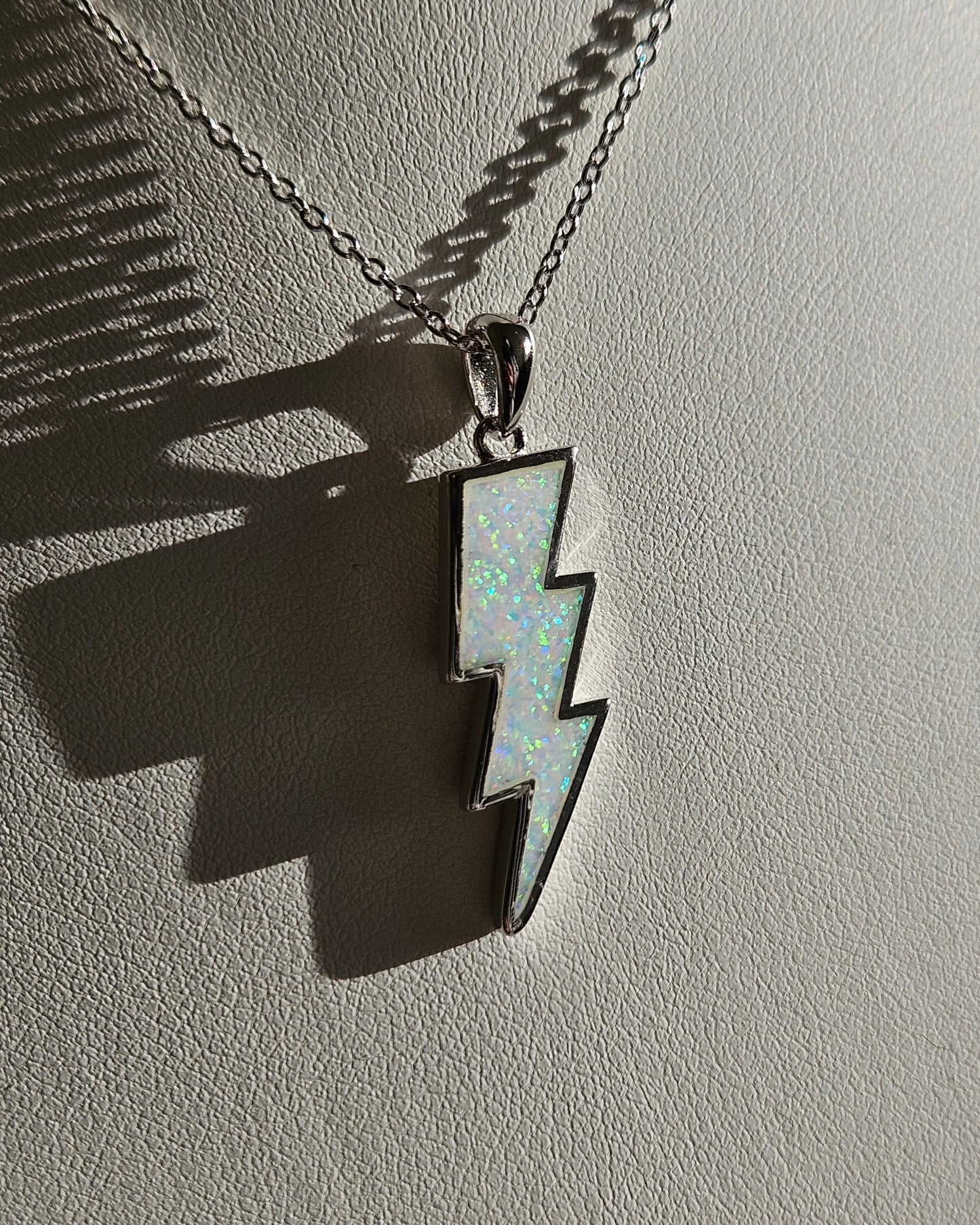 Opalite Lightning Bolt Necklace
