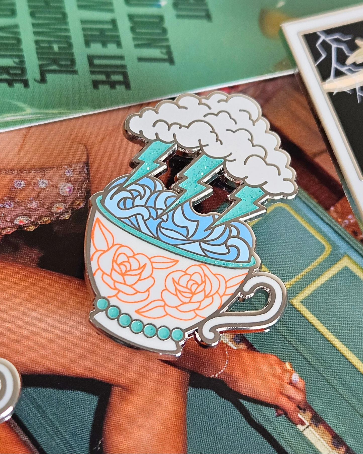 Storm In A Teacup Enamel Pin