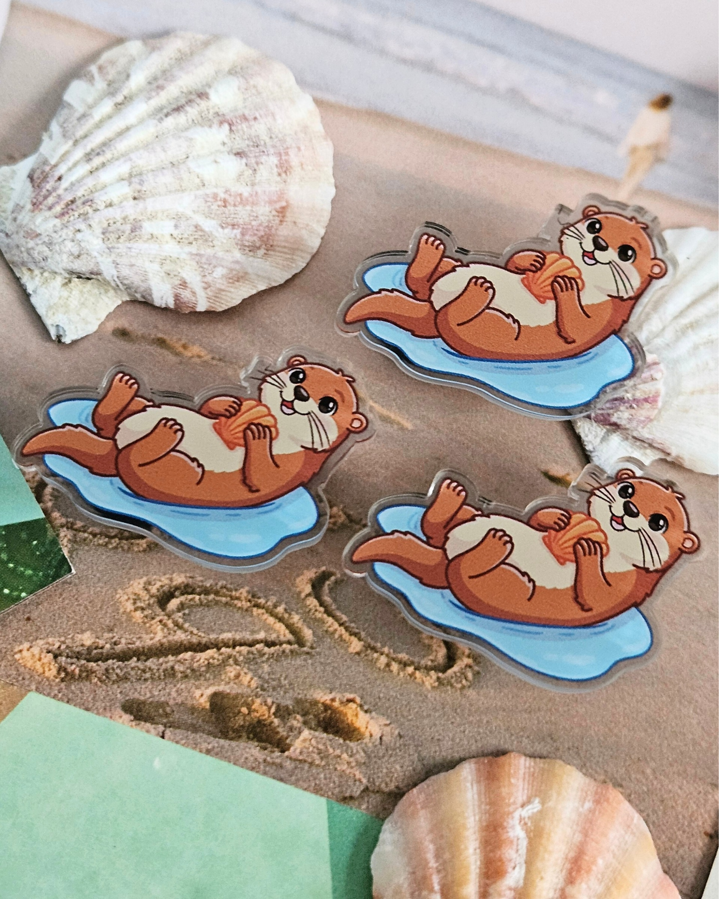 Otter Acrylic Pin/ Sticker