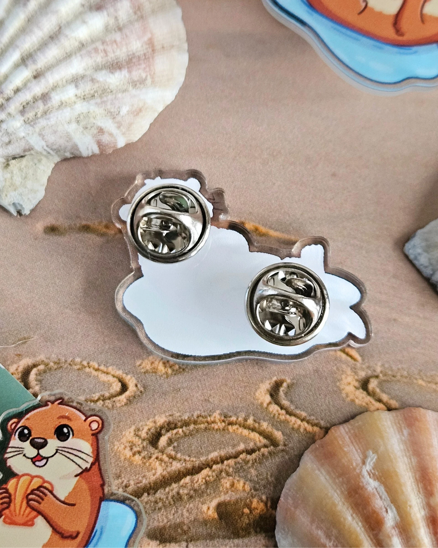 Otter Acrylic Pin/ Sticker