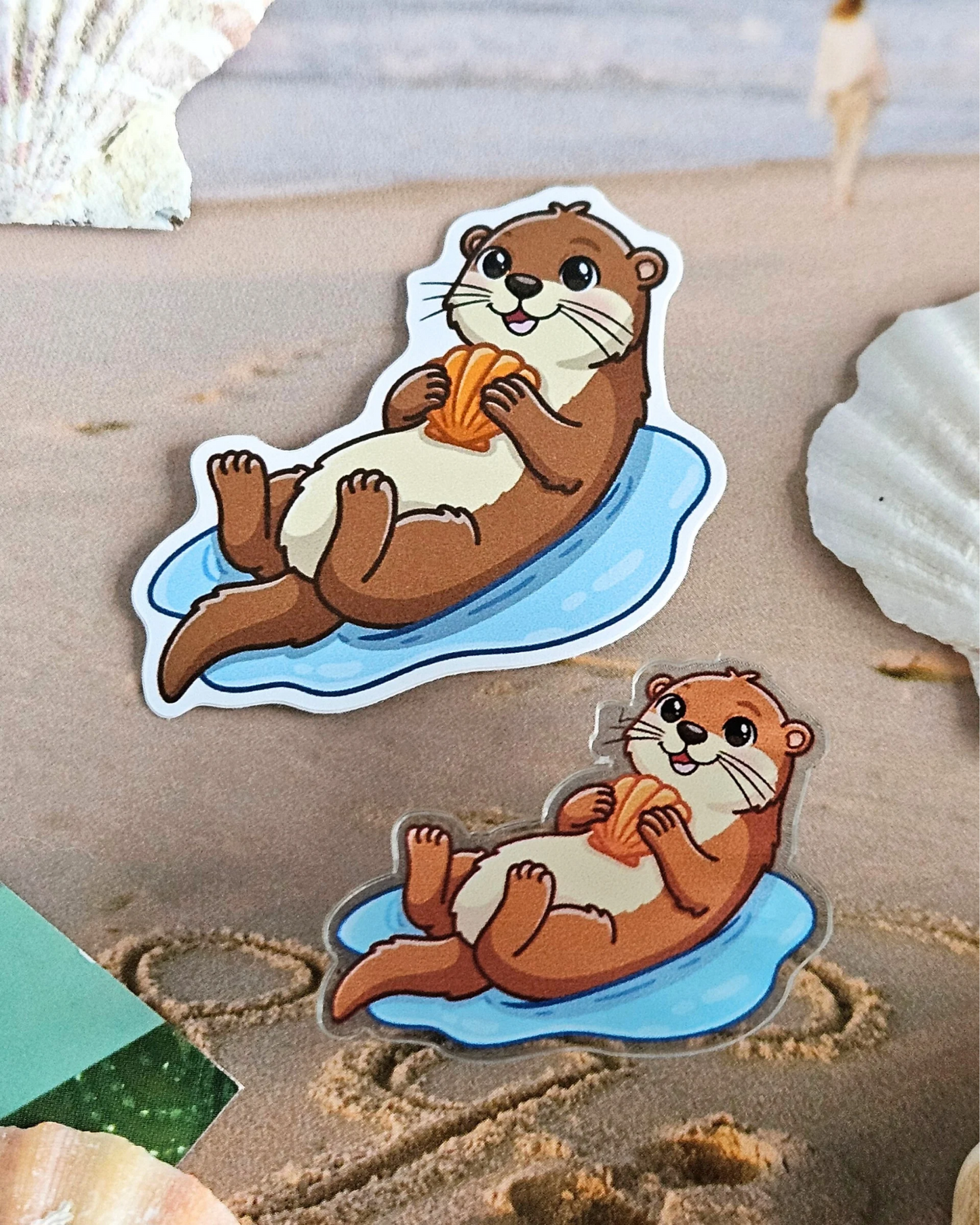 Otter Acrylic Pin/ Sticker