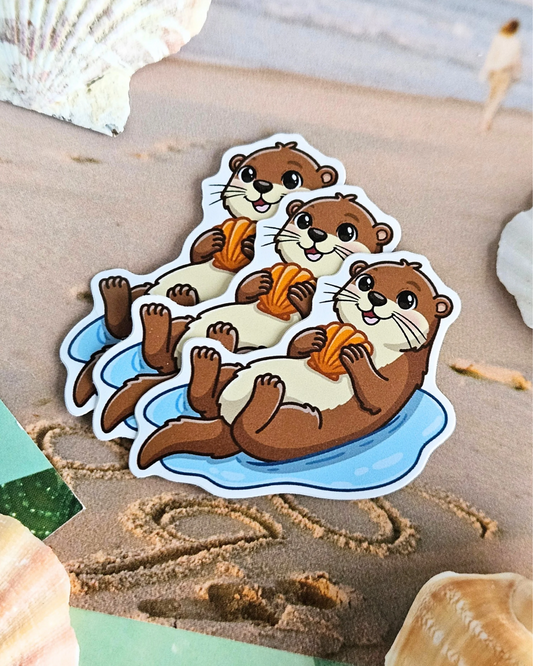Otter Acrylic Pin/ Sticker