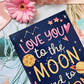 Moon & Saturn Card/Magnet/Sticker