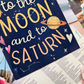 Moon & Saturn Card/Magnet/Sticker