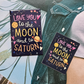 Moon & Saturn Card/Magnet/Sticker