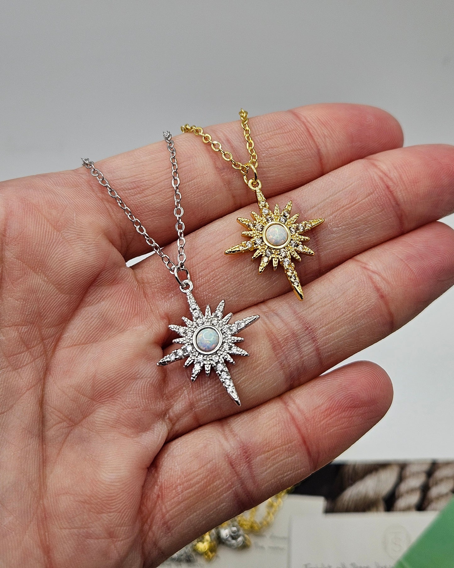 Opalite Starburst Necklaces
