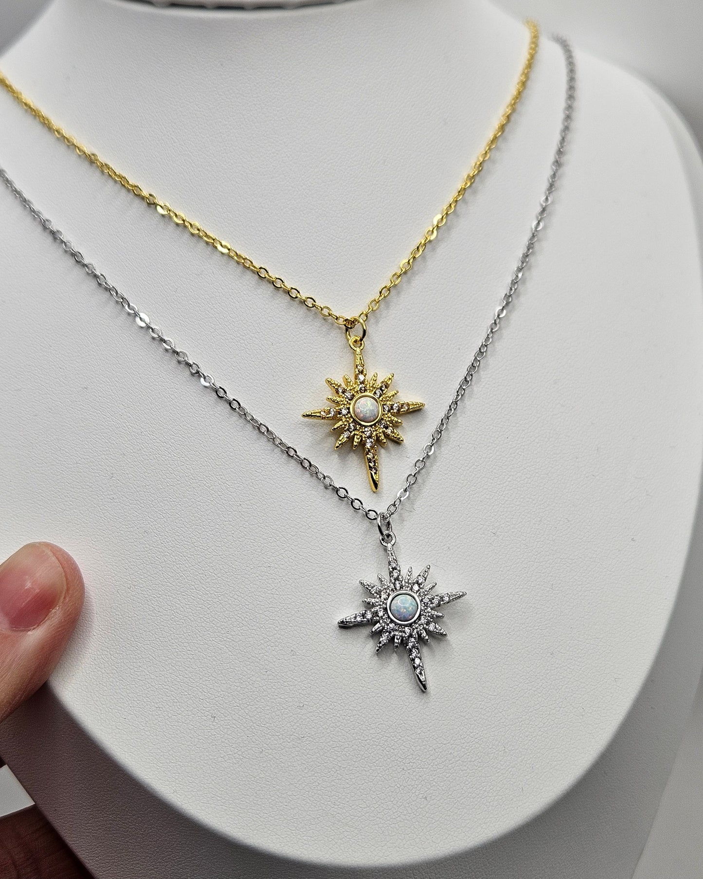 Opalite Starburst Necklaces